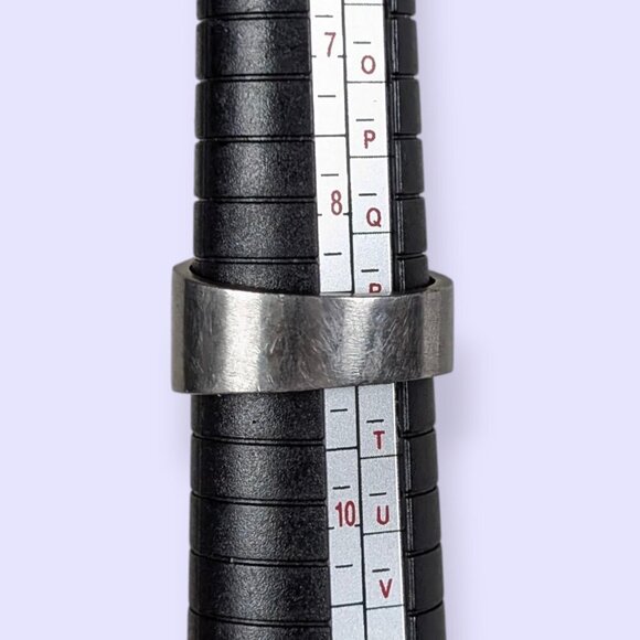 (2/$20) V. Silver Tone Band Ring - Picture 6 of 6